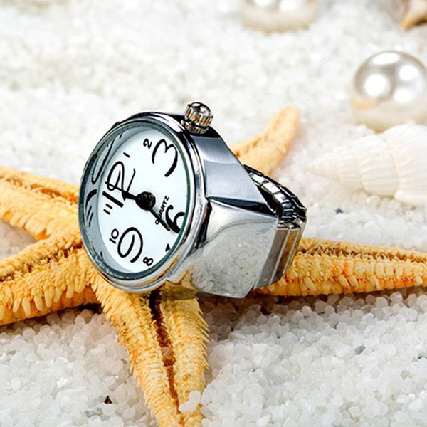 wristwatches finger ring quartz watch round dial portable simple gift for women lady student d88, Slivery;brown
wristwatches finger ring quartz watch round dial portable simple gift for women lady student d88, Slivery;brown