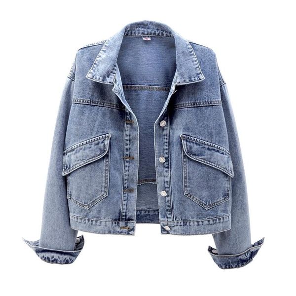 women's jackets 2021 spring denim jacket women coat vintage short jeans loose pocket long sleeve outerwear female casual basic, Black;brown
women's jackets 2021 spring denim jacket women coat vintage short jeans loose pocket long sleeve outerwear female casual basic, Black;brown