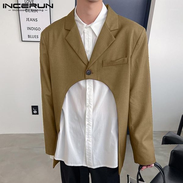men's suits & blazers incerun 2021 handsome blazer fashion casual spring autumn streetwear solid color comeforable suit jackets s-5xl, White;black
men's suits & blazers incerun 2021 handsome blazer fashion casual spring autumn streetwear solid color comeforable suit jackets s-5xl, White;black