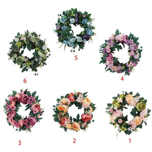 other accessories 2021 artificial peony flower wreath handmade vintage blooming garland with green leaf, White
other accessories 2021 artificial peony flower wreath handmade vintage blooming garland with green leaf, White