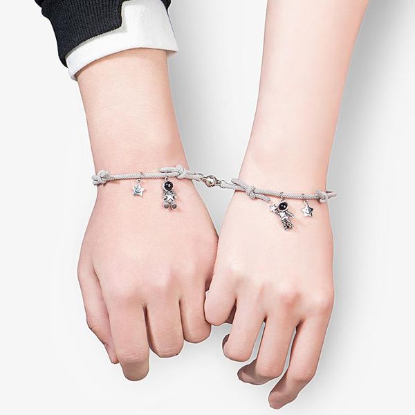 link, chain attract couples bracelets friend lover's bracelet star astronaut coupling magnet long-distance gift, Black
link, chain attract couples bracelets friend lover's bracelet star astronaut coupling magnet long-distance gift, Black
