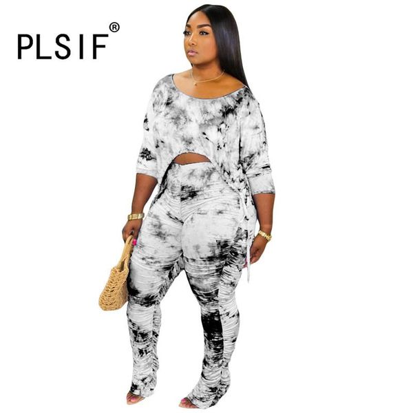 women fashion summer tracksuit tie dye print 2 pieces and long pant set female matching suit outfits, Gray
women fashion summer tracksuit tie dye print 2 pieces and long pant set female matching suit outfits, Gray