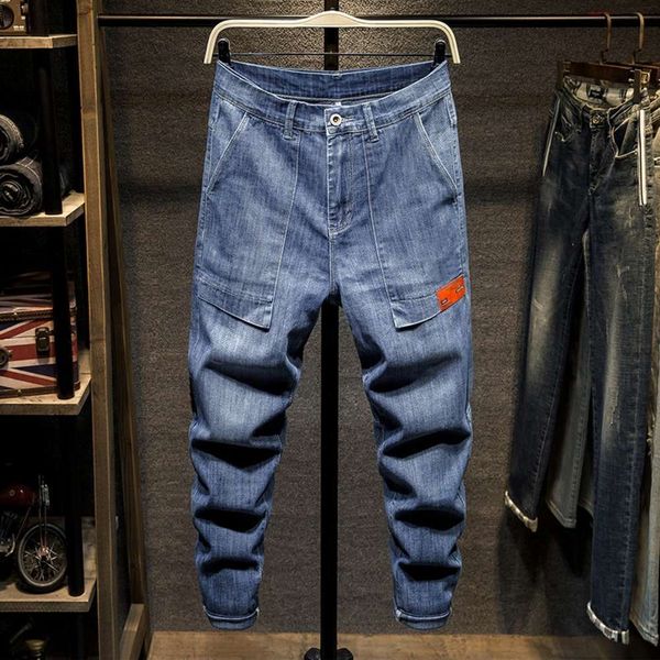 thin jeans in spring and summer slim fit harlan's small feet versatile fashion brand casual long pants men's trendwinter, Blue
thin jeans in spring and summer slim fit harlan's small feet versatile fashion brand casual long pants men's trendwinter, Blue