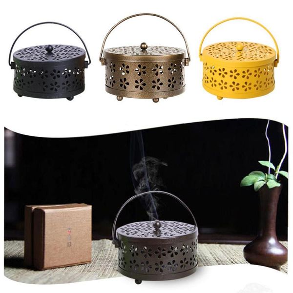 fragrance lamps portable home incense burner hollowed anti scald durable garden classical with handle mosquito coil holder metal case rack
fragrance lamps portable home incense burner hollowed anti scald durable garden classical with handle mosquito coil holder metal case rack