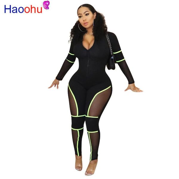 women's jumpsuits & rompers see through mesh patchwork zipper romper women long sleeve neon stripes bandage jumpsuit night club skinny, Black;white
women's jumpsuits & rompers see through mesh patchwork zipper romper women long sleeve neon stripes bandage jumpsuit night club skinny, Black;white