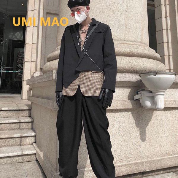 men's suits & blazers umi mao trendy irregular design short suit jacket male handsome korean casual spring and autumn y2k, White;black
men's suits & blazers umi mao trendy irregular design short suit jacket male handsome korean casual spring and autumn y2k, White;black