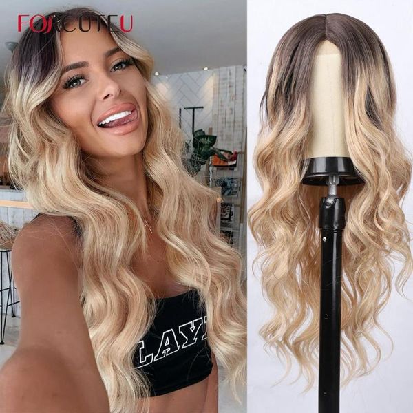 synthetic wigs forcutu ombre blonde platinum long wavy hair wave brown/pink/black middle part cosplay party for women
synthetic wigs forcutu ombre blonde platinum long wavy hair wave brown/pink/black middle part cosplay party for women