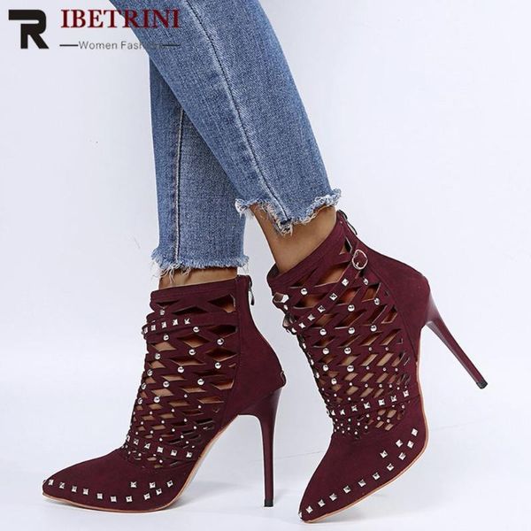 ribetrini ins women pointed toe hollow summer shoes women thin heel rivet zipper sandals flock party sandals, Black
ribetrini ins women pointed toe hollow summer shoes women thin heel rivet zipper sandals flock party sandals, Black