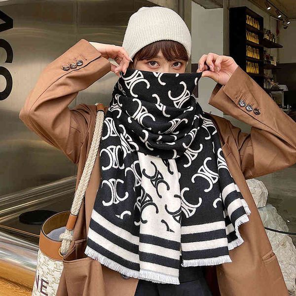 design 2021 new imitation cashmere white scarf for women in autumn and long shawl dual-purpose net red student bib k5r6, Blue;gray
design 2021 new imitation cashmere white scarf for women in autumn and long shawl dual-purpose net red student bib k5r6, Blue;gray
