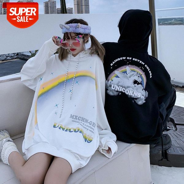 niche rainbow print long-sleeved hooded sweater for men and women loose large size wild small pullover #ts7y, Black
niche rainbow print long-sleeved hooded sweater for men and women loose large size wild small pullover #ts7y, Black