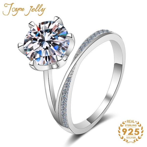 cluster rings joycejelly trendy 925 sterling silver ring women 3 mossanites diamond six personality fashion wedding wholesale, Golden;silver
cluster rings joycejelly trendy 925 sterling silver ring women 3 mossanites diamond six personality fashion wedding wholesale, Golden;silver