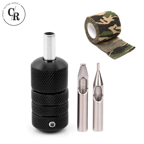 25mm aluminum alloy self lock stainless tattoo tips tattoo grip cover bandage for tattoo machine gun ing
25mm aluminum alloy self lock stainless tattoo tips tattoo grip cover bandage for tattoo machine gun ing