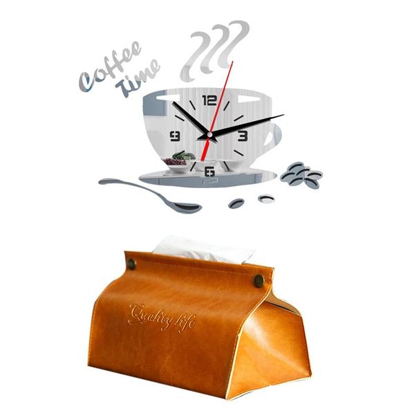 leather car tissue box with 3d frameless wall clock diy wall decoration coffee cup clock(silver)
leather car tissue box with 3d frameless wall clock diy wall decoration coffee cup clock(silver)