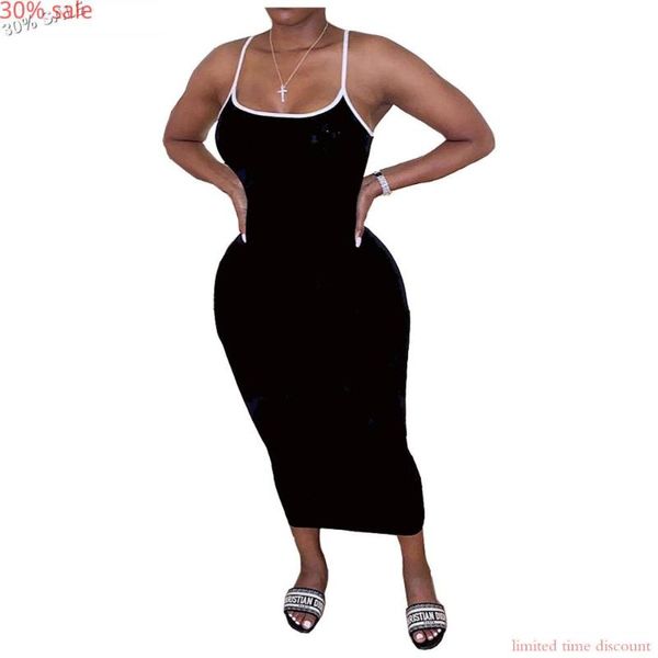 black spaghetti strap dress long summer dresses for women sleeveless elastic vest midi slim bodycon vestido de mujer casual, Black;gray
black spaghetti strap dress long summer dresses for women sleeveless elastic vest midi slim bodycon vestido de mujer casual, Black;gray