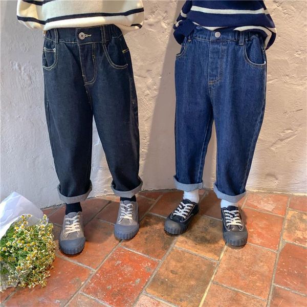 jeans 2021 fall children fashion straight boys and girls loose solid color all-match denim pants 2-7y, Blue
jeans 2021 fall children fashion straight boys and girls loose solid color all-match denim pants 2-7y, Blue