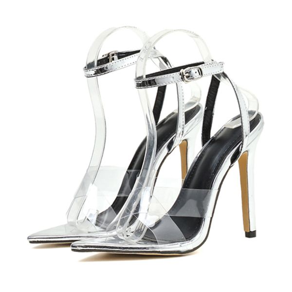 2021 new summer women pvc transparent open toe ladies shoes thin high heel ankle strap sandals size 42 i4i5, Black
2021 new summer women pvc transparent open toe ladies shoes thin high heel ankle strap sandals size 42 i4i5, Black