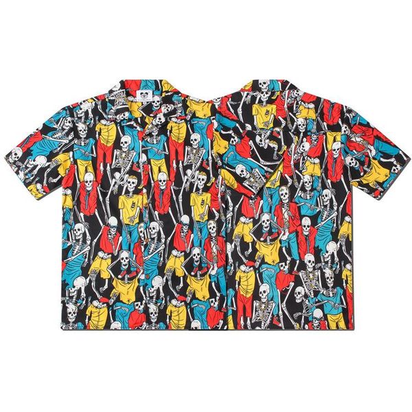 men's casual shirts spring-summer for men and women couple creative printed hip hop skull brand loose short sleeve shirt street beach, White;black
men's casual shirts spring-summer for men and women couple creative printed hip hop skull brand loose short sleeve shirt street beach, White;black