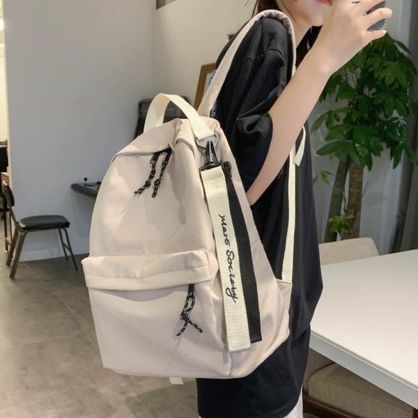 backpack 2021 waterproof nylon simple wild schoolbags for teenager girls boys mochila large capacity travel backbags
backpack 2021 waterproof nylon simple wild schoolbags for teenager girls boys mochila large capacity travel backbags