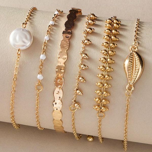 6pcs/sets bohemian shell tassel bracelets for women luxury pearl stone bead bangle summer jewelry accessories2021, Golden;silver
6pcs/sets bohemian shell tassel bracelets for women luxury pearl stone bead bangle summer jewelry accessories2021, Golden;silver