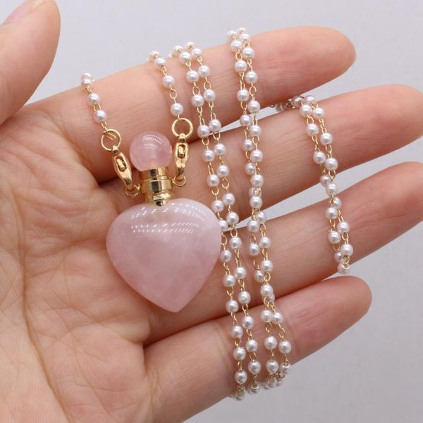 pendant necklaces extremely charming necklace natural stone rose quartz perfume bottle for ms party wedding jewelry gift 20x36mm, Silver
pendant necklaces extremely charming necklace natural stone rose quartz perfume bottle for ms party wedding jewelry gift 20x36mm, Silver