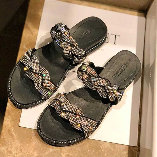 slippers glitter women summer sandals 2021 fashion bling female candy color flip flops beach diamond thick bottom shoes outdoor, Black
slippers glitter women summer sandals 2021 fashion bling female candy color flip flops beach diamond thick bottom shoes outdoor, Black