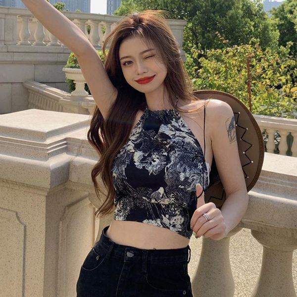 women's tanks & camis 2021 navel camisole off-shoulder sleeveless korean style tank female harajuku retro print halter bandage sho, White
women's tanks & camis 2021 navel camisole off-shoulder sleeveless korean style tank female harajuku retro print halter bandage sho, White