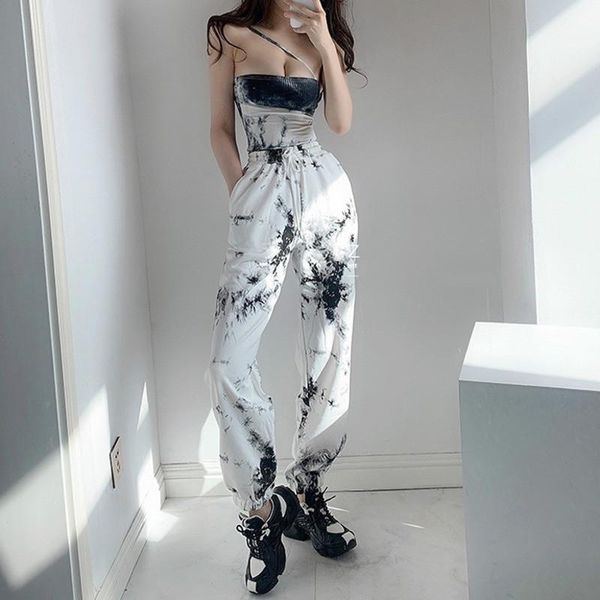 women's pants & capris 2021 summer spring fashion street loose high waist tie dye sports casual drawstring cotton trousers qai9, Black;white
women's pants & capris 2021 summer spring fashion street loose high waist tie dye sports casual drawstring cotton trousers qai9, Black;white