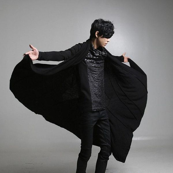 men's wool & blends s~5xl 2021 clothing fashion personality long windbreaker american hair stylist thin alternative coat plus size, Black
men's wool & blends s~5xl 2021 clothing fashion personality long windbreaker american hair stylist thin alternative coat plus size, Black