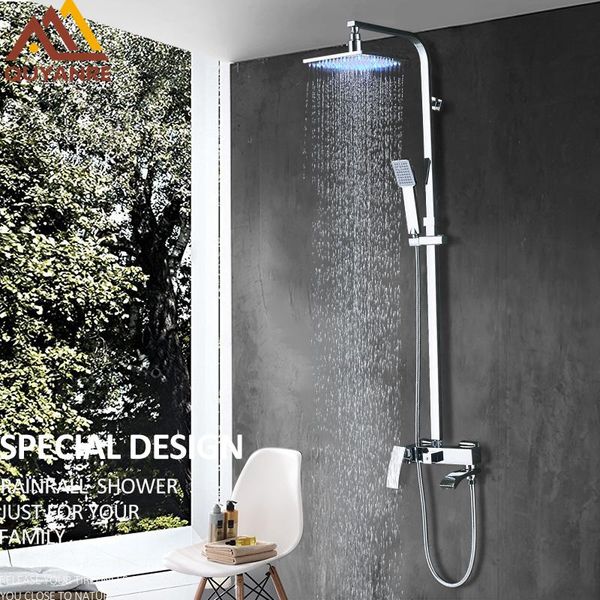 quyanre chrome led bathroom shower faucet set led shower head waterfall swivel spout single handle mixer tap bath faucet
quyanre chrome led bathroom shower faucet set led shower head waterfall swivel spout single handle mixer tap bath faucet