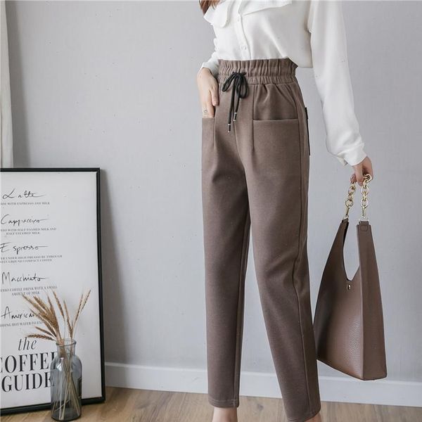 s 5xl plus size women woolen pants casual elastic high waist ankle length pants autumn winter trousers chic pencil harem pants, Black;white
s 5xl plus size women woolen pants casual elastic high waist ankle length pants autumn winter trousers chic pencil harem pants, Black;white