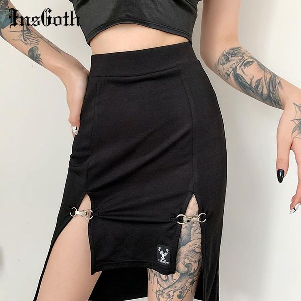 insgoth streetwear punk black skirt y2k goth bodycon high slit skirts women harajuku metal patchwork high waist skirts
insgoth streetwear punk black skirt y2k goth bodycon high slit skirts women harajuku metal patchwork high waist skirts