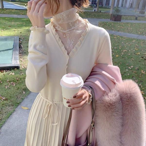 casual dresses gentle style design niche v-neck sweater dress autumn and winter french waist thinner base knitted long, Black;gray
casual dresses gentle style design niche v-neck sweater dress autumn and winter french waist thinner base knitted long, Black;gray