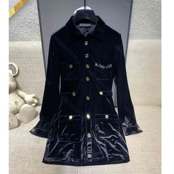 fashion women velvet dress shirt high-end office party midi dresses velvet back zipper design long sleeve brand logo designer clothes womens, Black;gray
fashion women velvet dress shirt high-end office party midi dresses velvet back zipper design long sleeve brand logo designer clothes womens, Black;gray