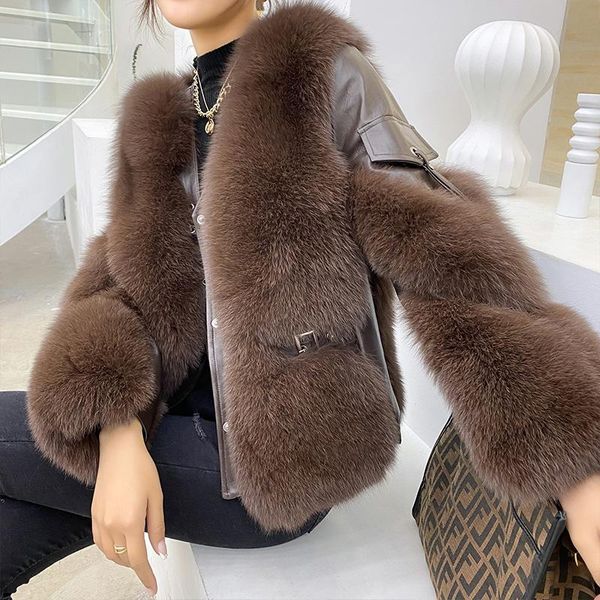 women's fur & faux winter fashion women real coats with genuine sheepskin leather whole skin natural jacket luxury outwear nice, Black
women's fur & faux winter fashion women real coats with genuine sheepskin leather whole skin natural jacket luxury outwear nice, Black