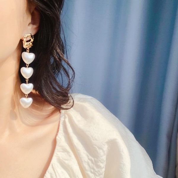 dangle & chandelier gsold vintage baroque heart imitation pearl drop earring corrugated metal temperament long women fashion party jewelry, Silver
dangle & chandelier gsold vintage baroque heart imitation pearl drop earring corrugated metal temperament long women fashion party jewelry, Silver
