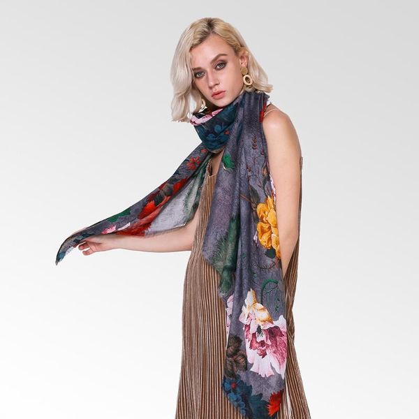 scarves elegant modest women soft cotton oversizes luxury head scarf lightweight floral flower spring fall shawl wrap, Blue;gray
scarves elegant modest women soft cotton oversizes luxury head scarf lightweight floral flower spring fall shawl wrap, Blue;gray