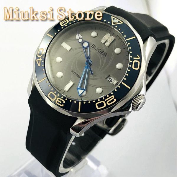 wristwatches 41mm sapphire glass ceramic bezel gray dial luminous waterpoof miyota 8215 movement mens automatic mechanical watch, Slivery;brown
wristwatches 41mm sapphire glass ceramic bezel gray dial luminous waterpoof miyota 8215 movement mens automatic mechanical watch, Slivery;brown