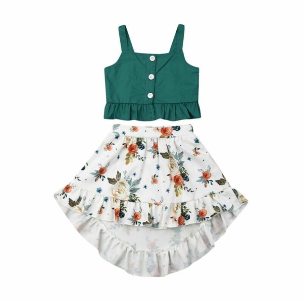 1-5t toddler kid baby girl sets ruffle princess tee+floral skirt 2pcs sunsuit floral summer outfit, White
1-5t toddler kid baby girl sets ruffle princess tee+floral skirt 2pcs sunsuit floral summer outfit, White