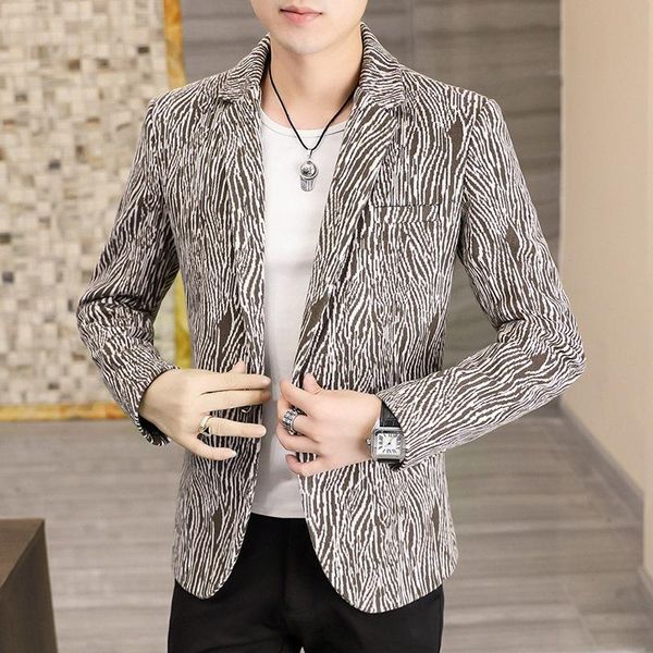 men's suits & blazers 2021 autumn trendy casual all-matching blazer youth zebra print, White;black
men's suits & blazers 2021 autumn trendy casual all-matching blazer youth zebra print, White;black