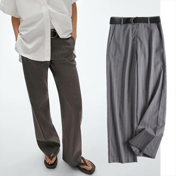 withered england style fashion simple womens pants office striped casual belt pantalones mujer pantalon femme trousers, Black;white
withered england style fashion simple womens pants office striped casual belt pantalones mujer pantalon femme trousers, Black;white
