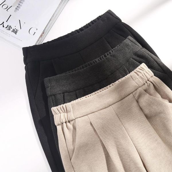 women's pants & capris 2021 woolen harem pencil spring and autumn high waist loose casual trousers ladies h26, Black;white
women's pants & capris 2021 woolen harem pencil spring and autumn high waist loose casual trousers ladies h26, Black;white