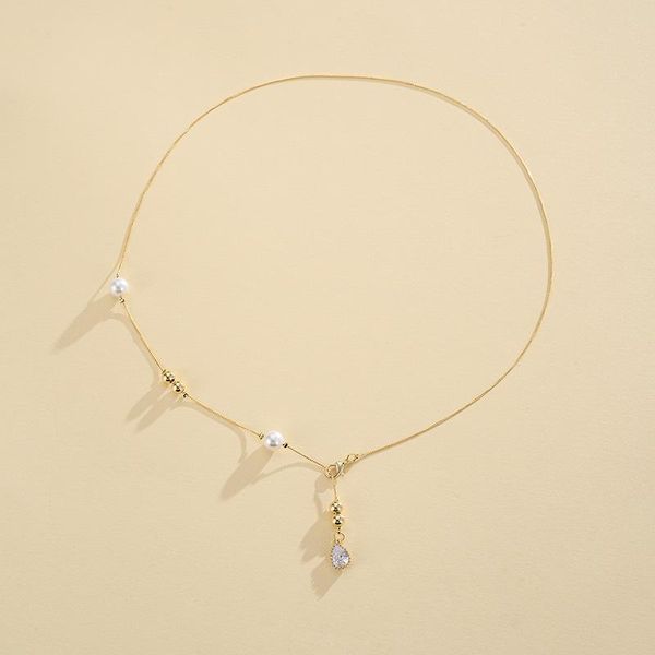 pendant necklaces dorado 2021 arrival fashion luxury pearl necklace for women simple elegant zircon adjustable chain jewelry gift, Silver
pendant necklaces dorado 2021 arrival fashion luxury pearl necklace for women simple elegant zircon adjustable chain jewelry gift, Silver