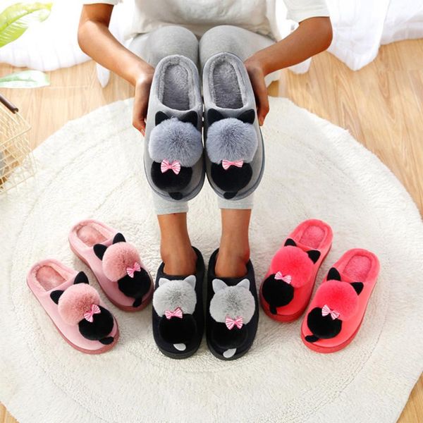 slippers women shoes cute cat slip-on furry flat home cartoons keep warm women's non-slip soft, Black
slippers women shoes cute cat slip-on furry flat home cartoons keep warm women's non-slip soft, Black