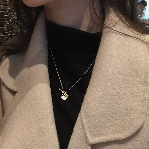 chain women pendants one arrow through the heart necklace korean simple personality shell love clavicle women's net red trend neck orna, Silver
chain women pendants one arrow through the heart necklace korean simple personality shell love clavicle women's net red trend neck orna, Silver