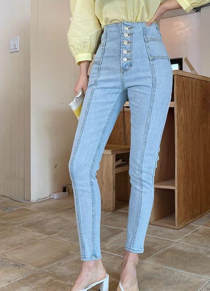 2021 high waist ruffles women jeans pants single breasted female pencil jeans women streetwear denim skinny trousers, Blue
2021 high waist ruffles women jeans pants single breasted female pencil jeans women streetwear denim skinny trousers, Blue