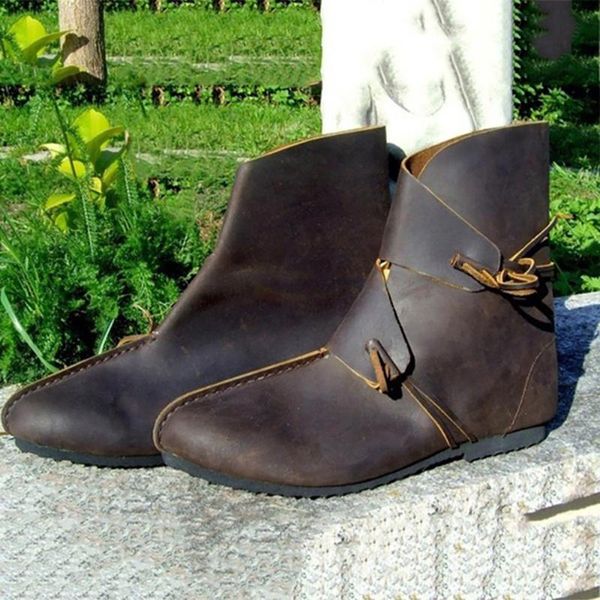 boots vintage style leather women flat booties soft shoes women's casual autumn winter ankle low heel ladies q30, Black 
boots vintage style leather women flat booties soft shoes women's casual autumn winter ankle low heel ladies q30, Black