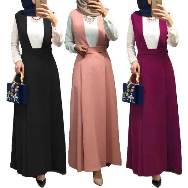 muslim women suspender skirt high waist long maxi skirts overalls islamic abaya bottoms solid color ramadan modest fashion, Black
muslim women suspender skirt high waist long maxi skirts overalls islamic abaya bottoms solid color ramadan modest fashion, Black