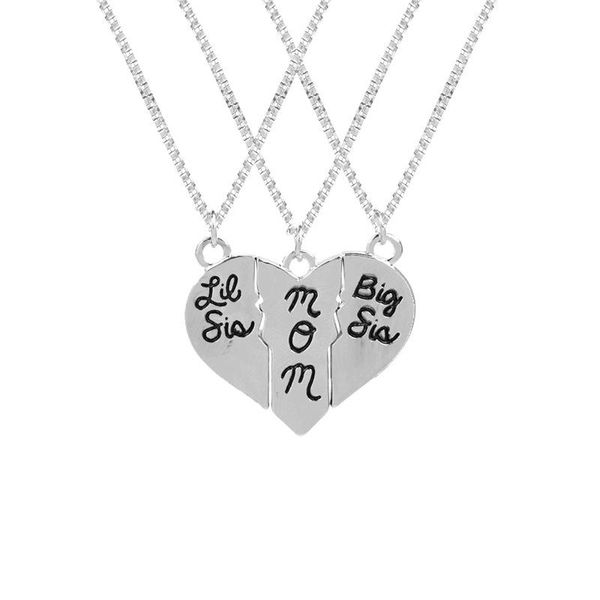 pendant necklaces euro-american jewelry big sis mom loving heart stitching necklace fashion alloy plated for women gifts 12sets/lot, Silver
pendant necklaces euro-american jewelry big sis mom loving heart stitching necklace fashion alloy plated for women gifts 12sets/lot, Silver