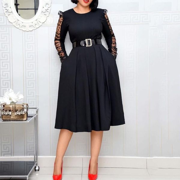 casual dresses elegant black mesh long sleeve dress spring 2021 2xl plus size office for women ladies tunic work wear clothes, Black;gray
casual dresses elegant black mesh long sleeve dress spring 2021 2xl plus size office for women ladies tunic work wear clothes, Black;gray