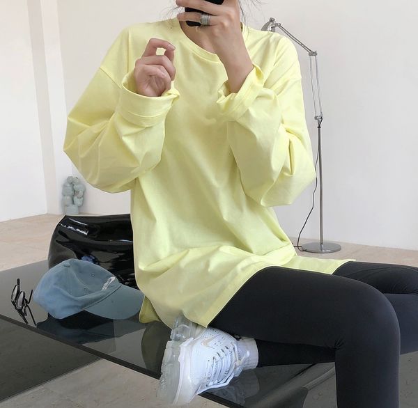 spring new 2021 o-neck t shirts long sleeve cotton material boyfriend style loose women tees dor6, White
spring new 2021 o-neck t shirts long sleeve cotton material boyfriend style loose women tees dor6, White